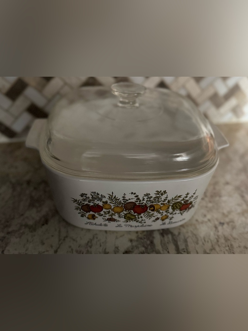 Vintage-Style Rare White Ceramic CorningWare 5-Quart Casserole With Lid